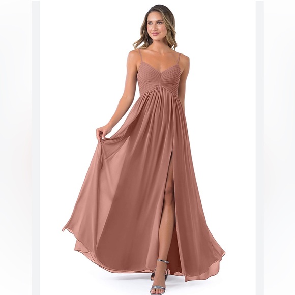 Azazie Dresses & Skirts - AZAZIE Alla rose pink formal bridmaid maxi dress size 8new